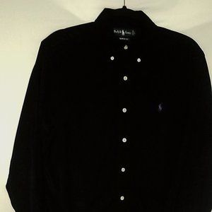 Medium sized long sleeved polo button down